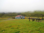 Tredje dagens morgon vid fjällstugan Hítarhólmur