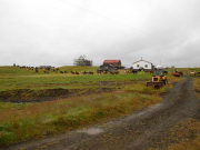 Hästarna lämnas på Grímsstaðirs gård över natten